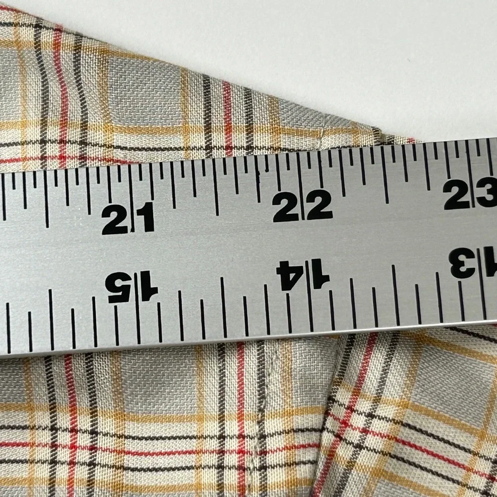 Alan Flusser Mens XXL Plaid Button Down Casual Long‎ Sleeve Shirt